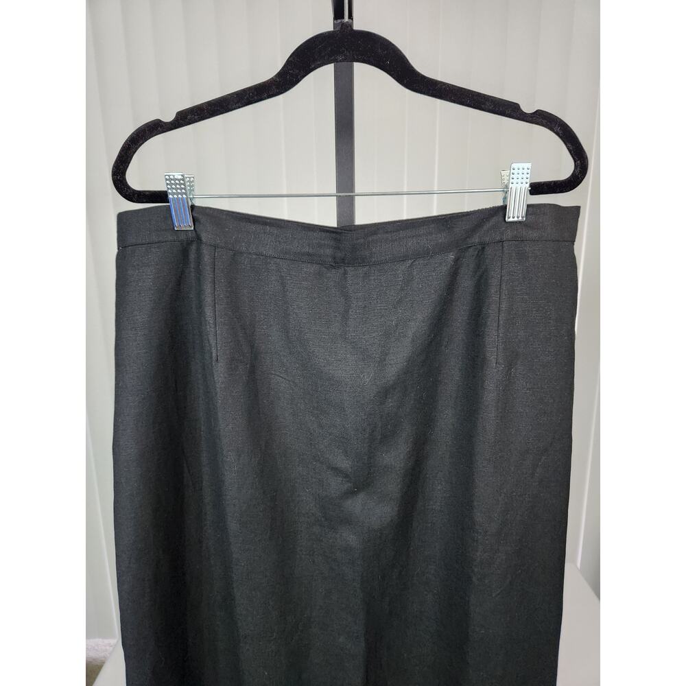Jessica London Maxi Skirt Linen Blend Slits Floral Embroidery Size 20W NWOT - Picture 4 of 11